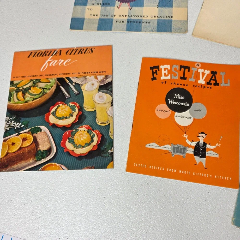 Vintage 50-60s MCM Recipe Booklets Knox Armour Florida Citrus Lot of 4 Retro